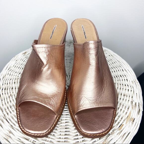 Intentionally Blank Skipper Womens Size 9.5/10 Slip On Stacked Heel Mules - Picture 6 of 9